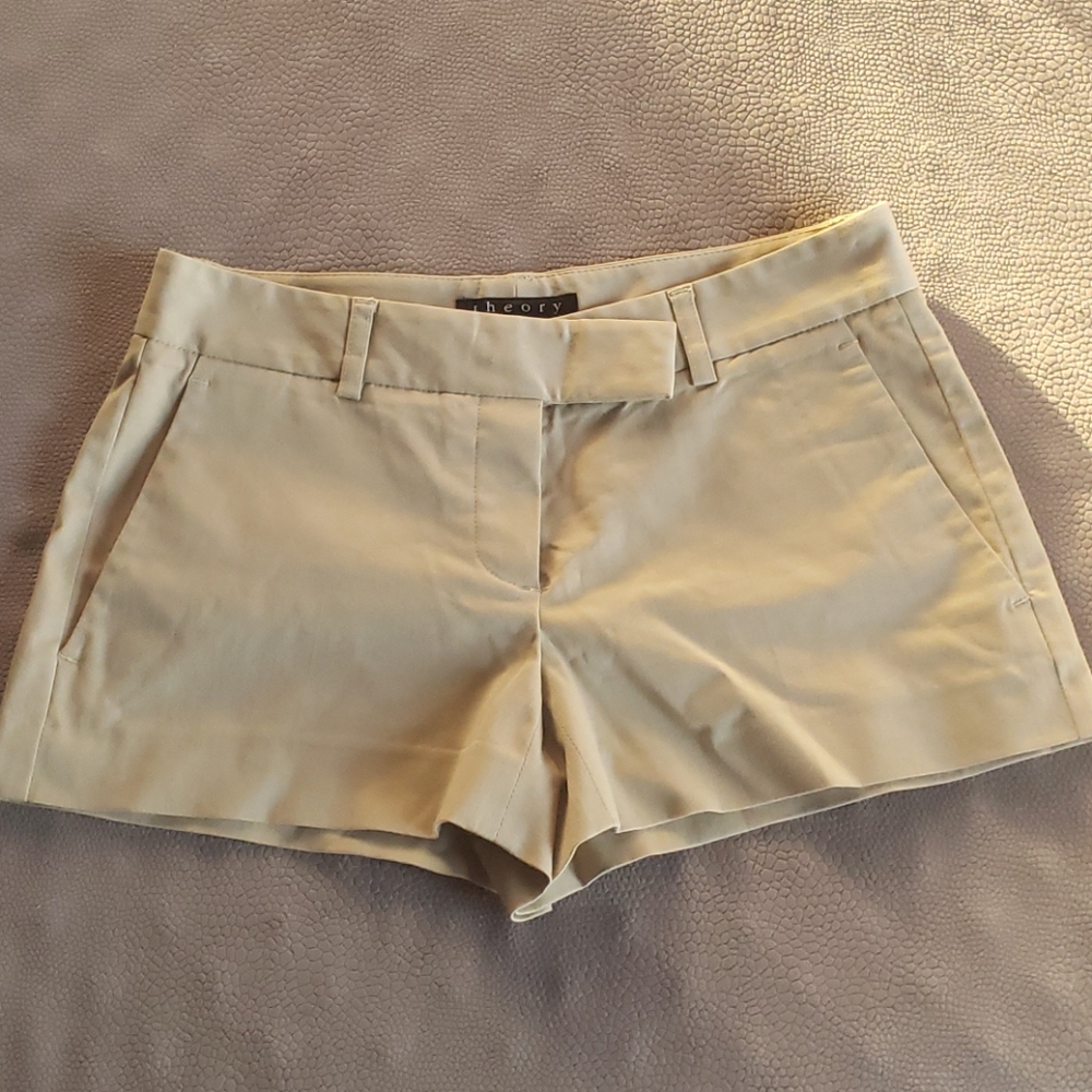 Theory khaki shorts